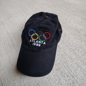 Vintage 90s 'Atlanta Olympics 96' black strap back cap